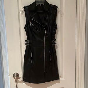 Faux leather vest